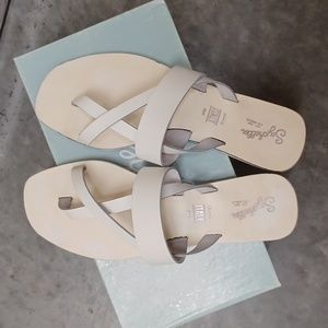 Seychelles White Leather Sandals - Sz 8.5
